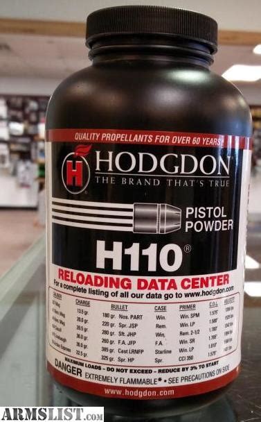 Armslist For Sale Hodgdon H110 Pistol Powder 1lb