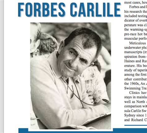 Swimming World Presents Lessons With The Legends Forbes Carlile