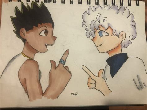 Gon And Killua Drawing Hunter X Hunter Amino