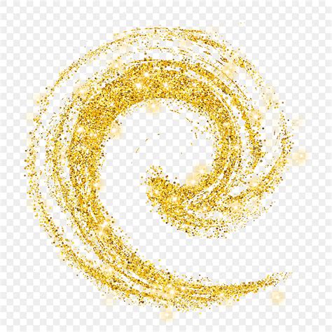 Cepillo Abstracto De Efecto De Luz De Brillo Espiral Dorado Png