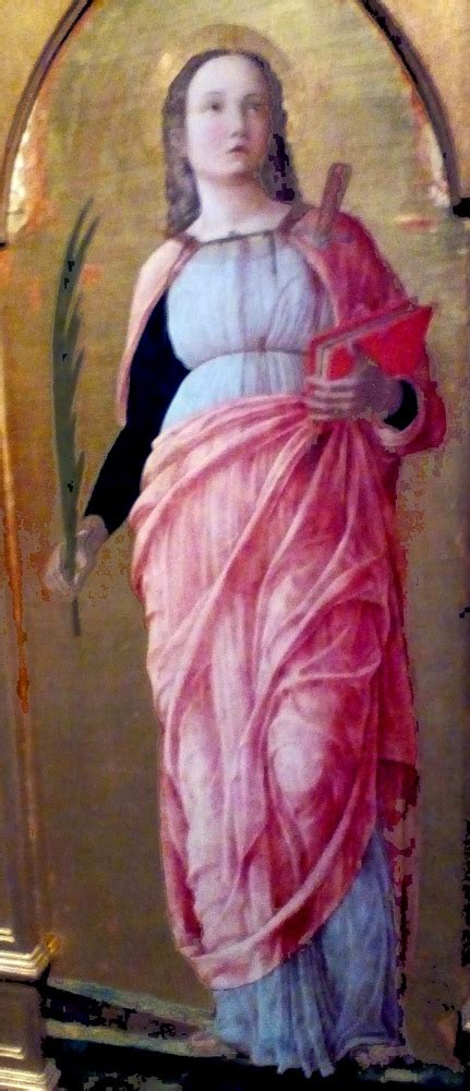 Mantegnas St Luke Altarpiece Detail St Justina Of Padua