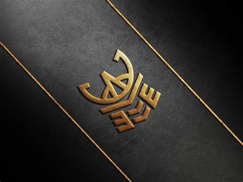 Premium PSD Luxury Logo Mockup In Gold