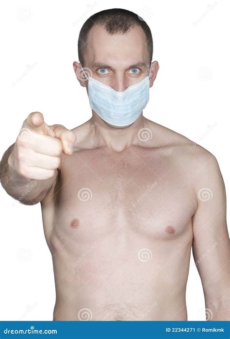 Naked Man In A Medical Mask Stock Image Image Of Pensive Doctor