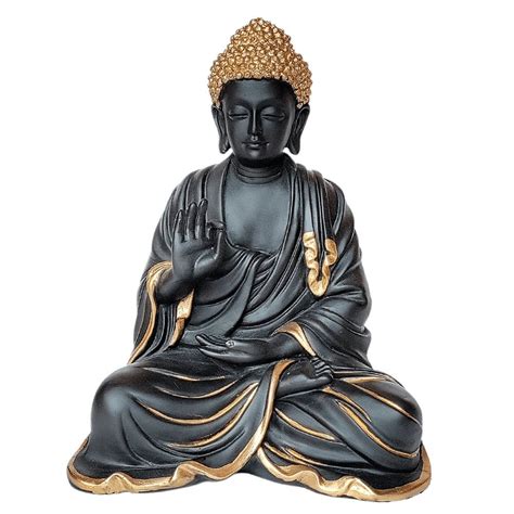 Black Golden Polyresin Meditating Lord Buddha Statue Home At Rs 500 In