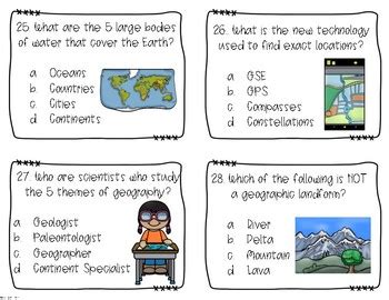 Geography Task Cards Latitude Longitude Map Skills And Basic Concepts