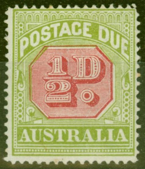 Australia 1914 1 2d Rosine Brt Apple Green SGD79 Fine Lightly Mtd