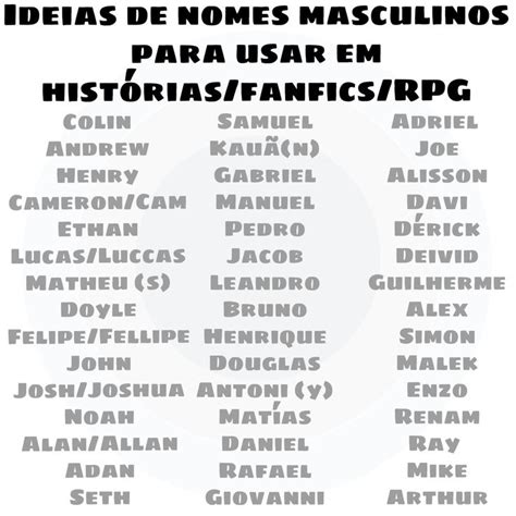 150 Ideias De Nomes Para Personagens Nomes Nomes De Personagens Lista