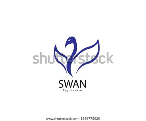 Abstract Flying Swan Logo Vector Stock Vector Royalty Free 1336775525