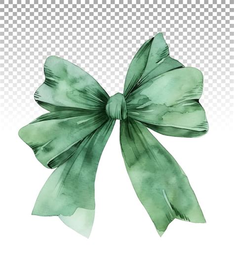 Premium PSD Elegant Watercolor Satin Bow Clipart