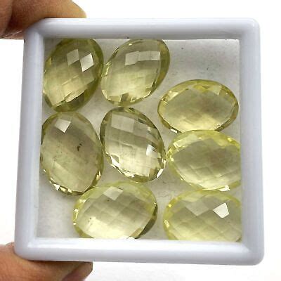 Naturel Citron Quartz Ovale Briolette Coupe Ample Pierre Pr Cieuse Lot