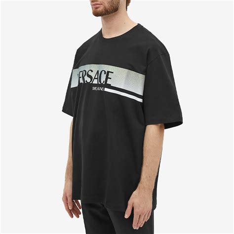 Versace Milano Logo Tee Black End