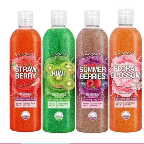 Watsons Watson Exfoliating Body Wash Strawberry Kiwi Summer Berries