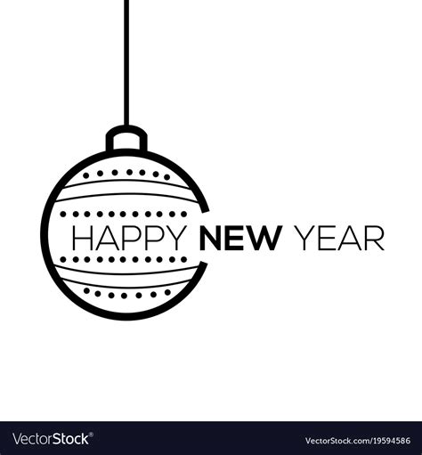 Happy New Year Poster Royalty Free Vector Image