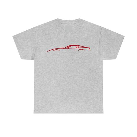 Adult Red Corvette Shirt Chevy Corvette Silhouette Etsy