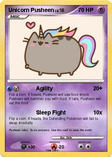 Pokémon Unicorn Pusheen 3 3 Agility My Pokemon Card