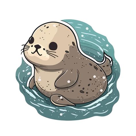 cute seal cartoon style 20901387 Vector Art at Vecteezy