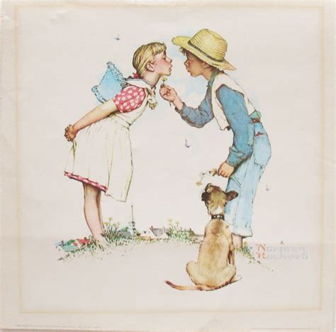 Items Similar To Vintage Norman Rockwell Young Love Buttercup Boy Girl