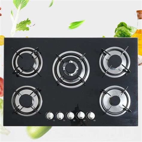 30"Gas Cooktop 5 Burners Gas Stove Cooktop NG Gas Stove Black for Kitchen - Walmart.com