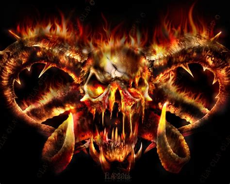 Fire Skull Wallpaper - WallpaperSafari