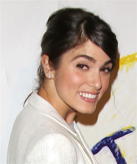 Nikki Reed Long Straight Dark Brunette Updo Hairstyle