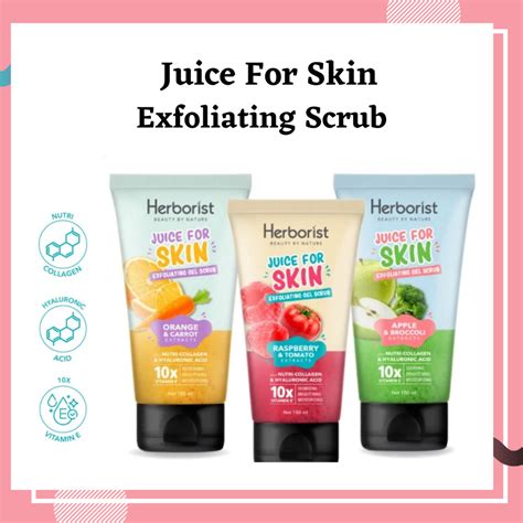 Jual Herborist Juice For Skin Exfoliating Gel Scrub Ml Shopee