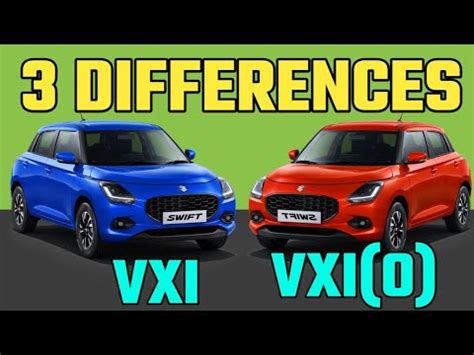 Maruti Swift Vxi Vs Vxi Optional Comparison Th Gen Swift Vxi Vs