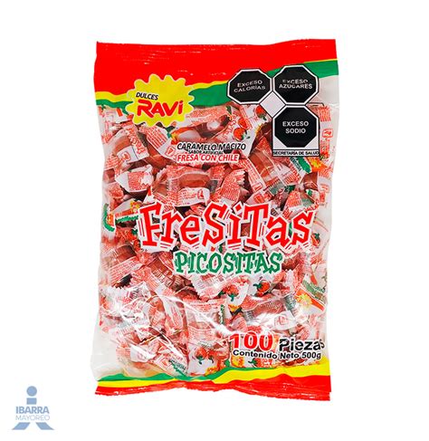 Dulce Ravi Fresitas Picositas 100 Pzas Ibarra Mayoreo