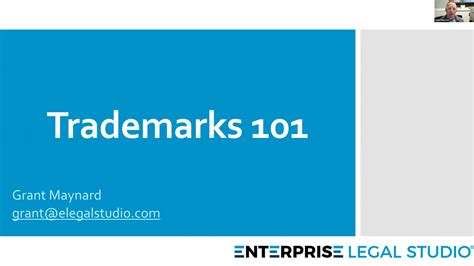 Trademarks 101 With Grant Maynard Enterprise Legal Studio On Vimeo