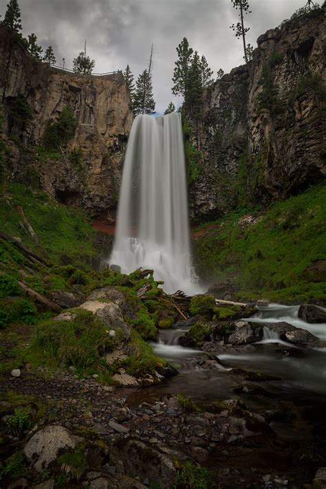 Hd Wallpaper Waterfalls Under Cloudy Sky River Outdoors Stream