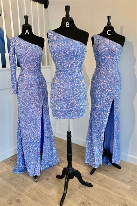 Tight Blue Sequins Party Dresses From Dreamdressy Sparkly Prom