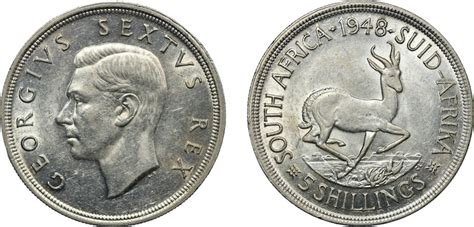 South Africa 5 Shillings 1948 George VI AEF MA Shops