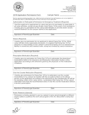 Fillable Online Application Permissions Form Fax Email Print