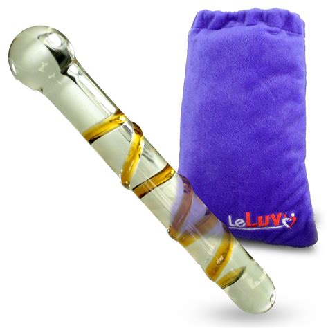 Leluv Large Straight Shaft With Swirls Round Head Glass Dildo Etsy