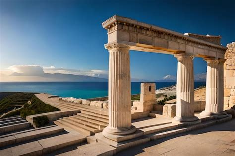 O Templo De Apolo Est Localizado Na Ilha De Creta Foto Premium