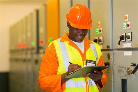 african electrical engineer stock image image  facility industrial