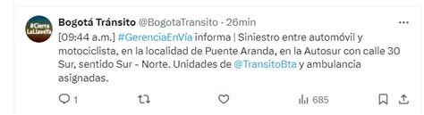 Movilidad En Bogotá Hoy 11 De Mayo De 2024 Estado De Las Principales