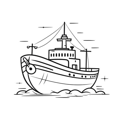 Extravagant Boat Clipart Black And White, Boat Drawing, Boat Sketch, Extravagant PNG Transparent ...