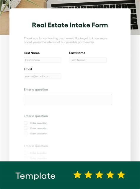 Real Estate Intake Form Template Free Updated Bonsai