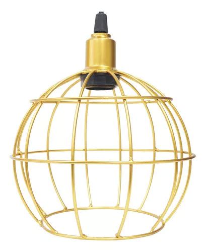 Candelabro Aramado Globo Con Colgantes Lujoso Retro Dorado Balc N