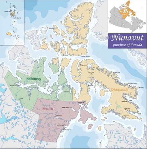 Map Of Nunavut By Volina Graphicriver