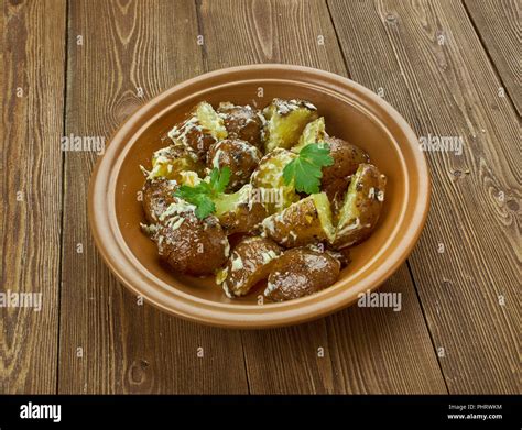 Spanish Roasted Potato Salad Stock Photo - Alamy