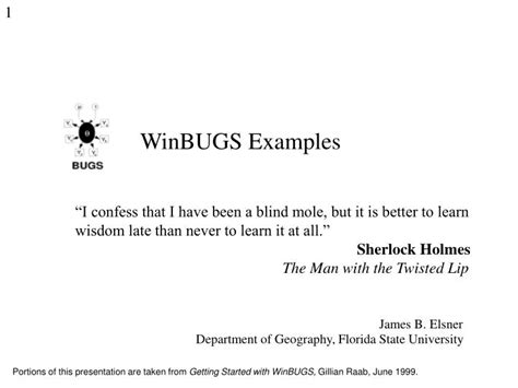 PPT - WinBUGS Examples PowerPoint Presentation, free download - ID:275353