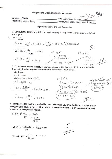 Solution Inorganic And Organic Chemistry Worksheets With Answers