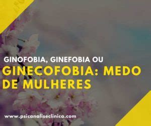 Ginofobia Ginefobia Ou Ginecofobia Medo De Mulheres Psican Lise Cl Nica