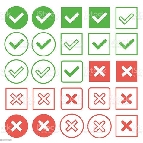 緑のチェックマークと赤い十字 単語 Yesのベクターアート素材や画像を多数ご用意 単語 Yes アイコン チェックマーク Istock