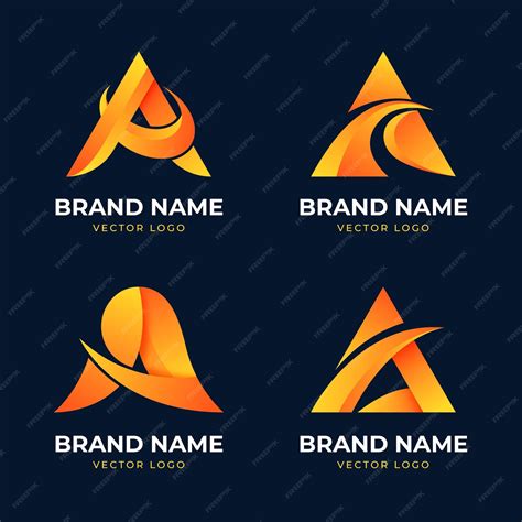 Free Vector | Collection of gradient a logo template