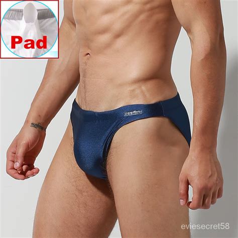 Jual Push Up Pad Men Swim Briefs Sexy Gay Swimwear Bikini Swimming Trunks Man Swimsuit Tanga
