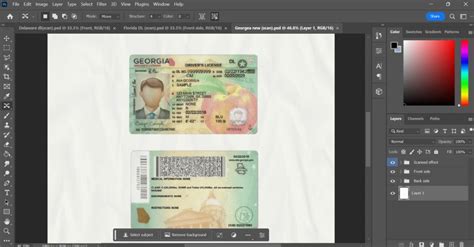 Georgia Drivers License Template Psd File Fakedocshop