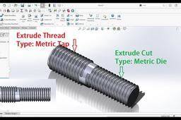 how to make inch thread in solidworks