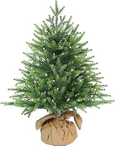 Alupssuc 2FT 74CM Pre Lit Artificial Mini Christmas Tree 100 PE